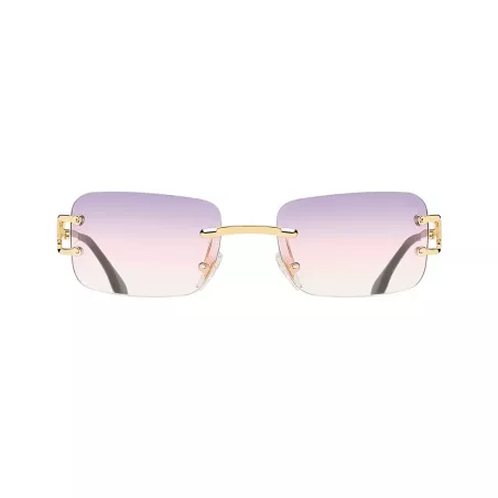 Gafas de sol unisex PBLIQ sin montura CLRS Púrpura Oro