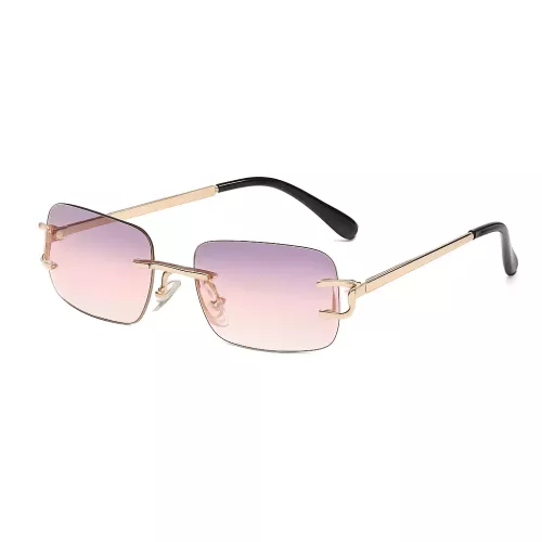 Gafas de sol unisex PBLIQ sin montura CLRS Púrpura Oro