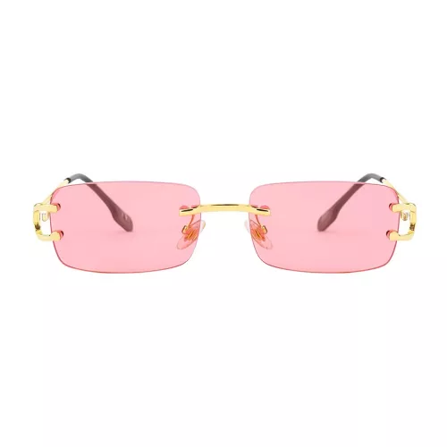 Zonnebril Unisex PBLIQ Randloos CLRS Rose Goud