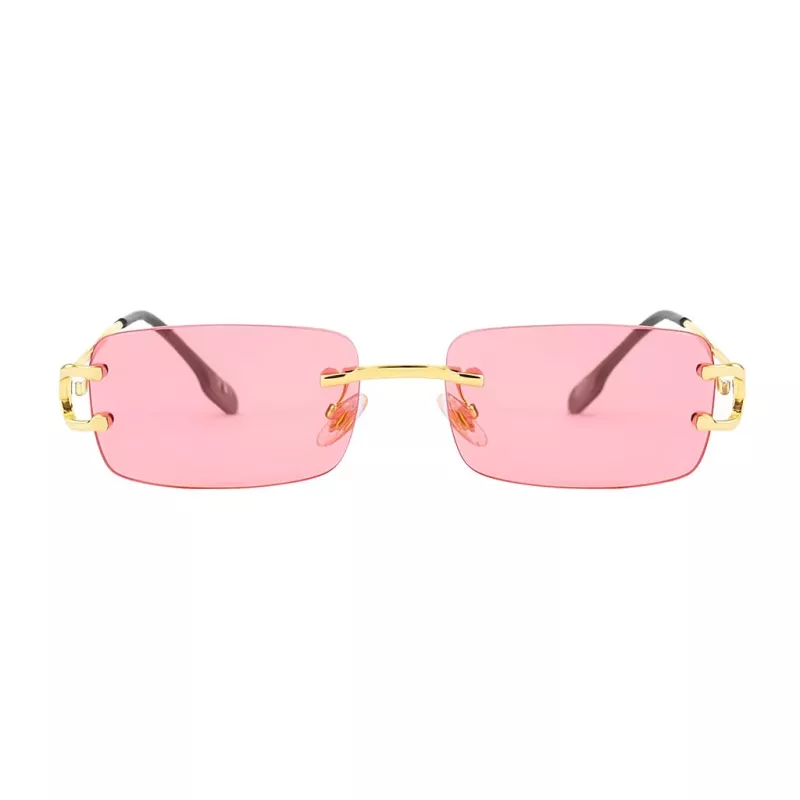 Zonnebril Unisex PBLIQ Randloos CLRS Rose Goud