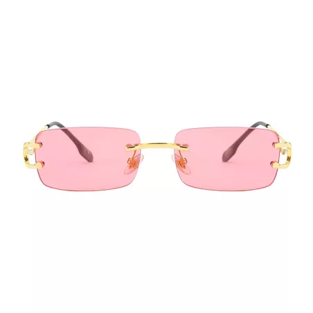 Zonnebril Unisex PBLIQ Randloos CLRS Rose Goud