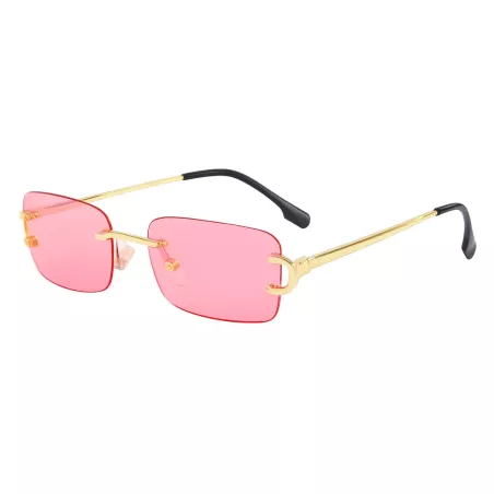 Sunglasses Unisex PBLIQ Rimless CLRS Rose Gold