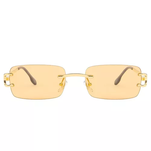 Gafas de sol unisex PBLIQ sin montura CLRS Naranja Oro