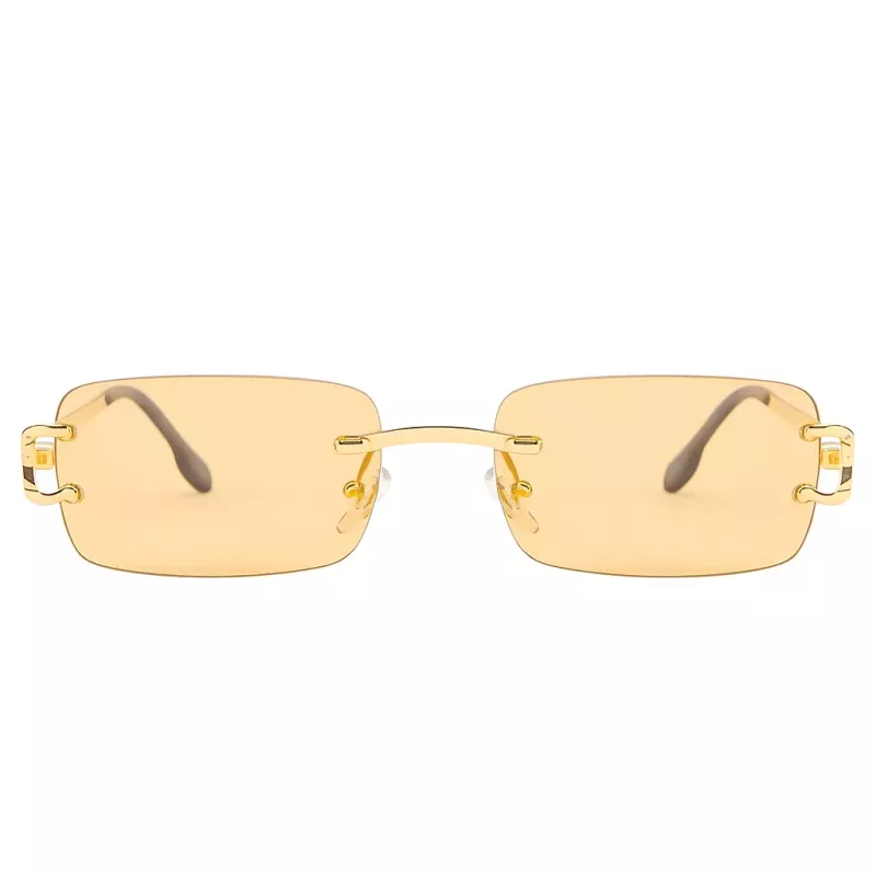 Zonnebril Unisex PBLIQ Randloos CLRS Oranje Goud