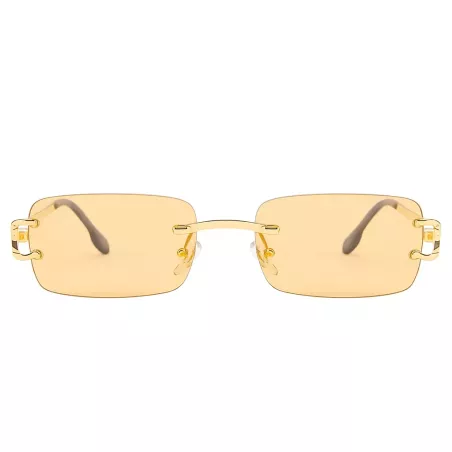 Zonnebril Unisex PBLIQ Randloos CLRS Oranje Goud