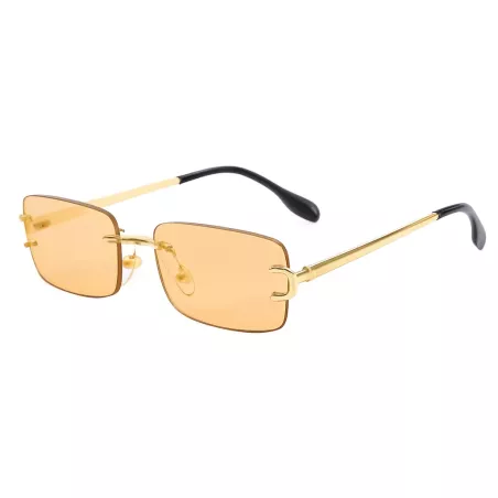 Sunglasses Unisex PBLIQ Rimless CLRS Orange Gold