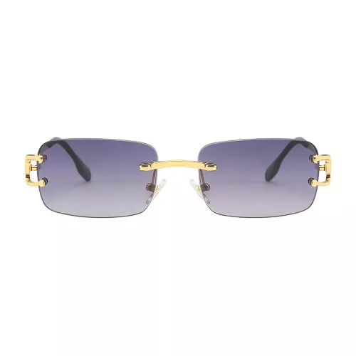 Zonnebril Unisex PBLIQ Randloos CLRS Grijs Goud