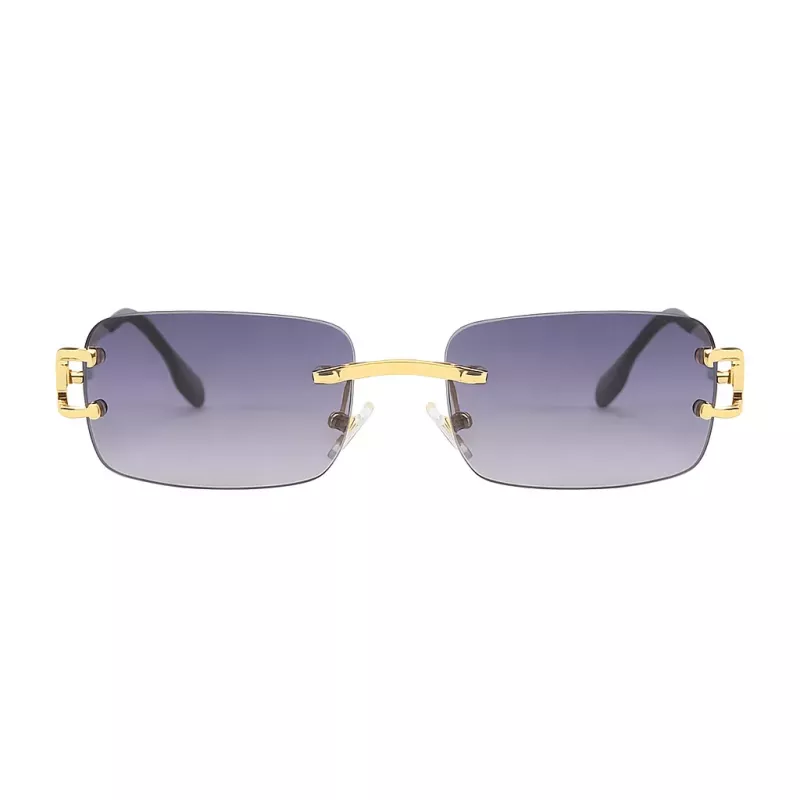 Zonnebril Unisex PBLIQ Randloos CLRS Grijs Goud