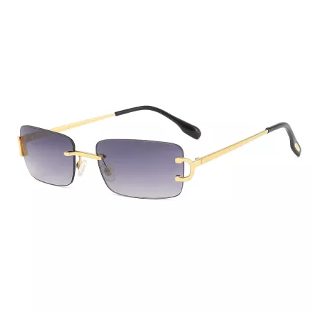 Zonnebril Unisex PBLIQ Randloos CLRS Grijs Goud