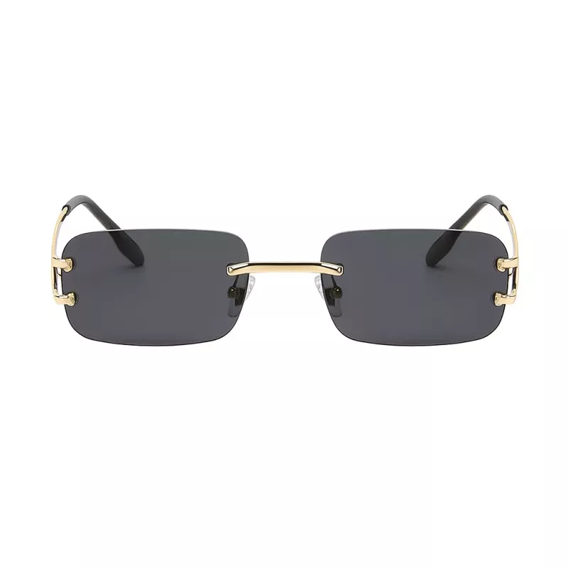 Lunettes de soleil unisexes PBLIQ sans monture CLRS Noir Or