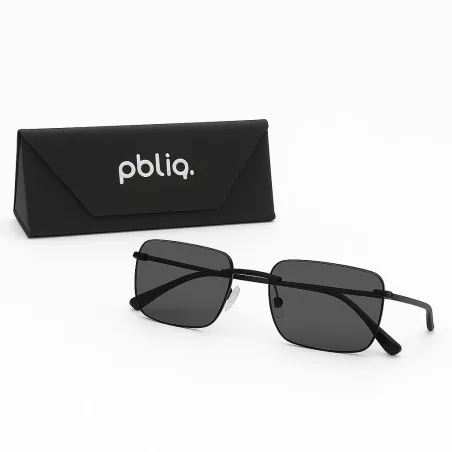 Zonnebril Unisex PBLIQ Randloos CLRS Zwart