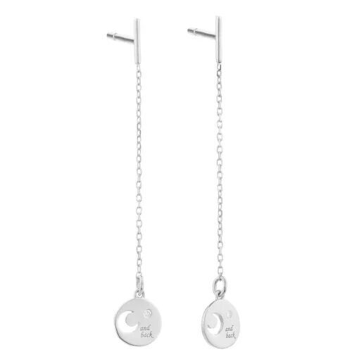 Damenohrringe Secrecy E8244CDAWA900 Sterlingsilber 4 cm