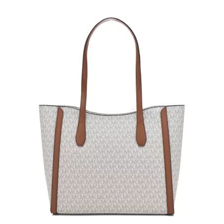 Borsa a Spalla Michael Kors Leida Beige 34 x 29 x 12 cm