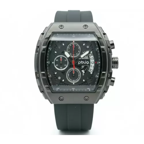 PBLIQ Reloj de Lujo para Hombre Negro – Cronógrafo de Cuarzo