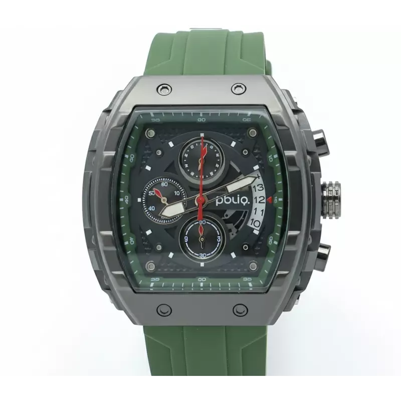 copia di PBLIQ Orologio da Uomo di Lusso Nero – Cronografo al Quarzo