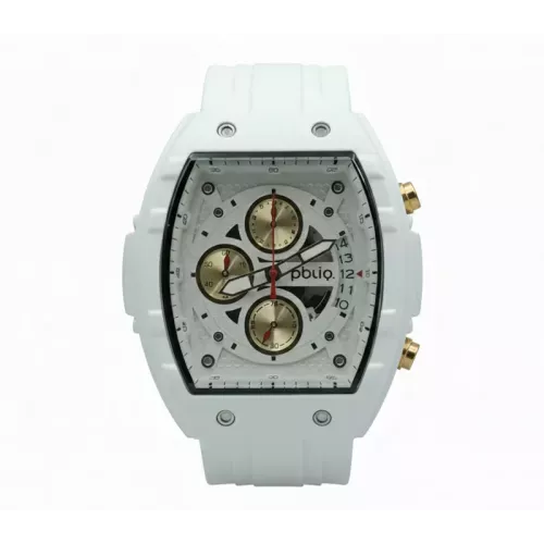 PBLIQ Luxury Men’s Watch White – Quartz Chronograph Watch