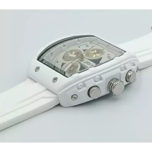 PBLIQ Reloj de Lujo para Hombre Blanco – Cronógrafo de Cuarzo