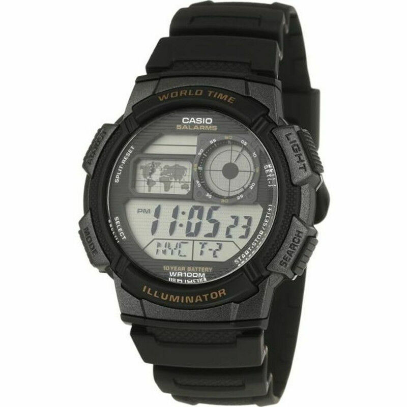 Herrenuhr Casio AE-1000W-1AVEF Schwarz Grau Digital Quarz Sportlich