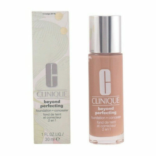 Base de Maquillaje Fluida Clinique Beyond Perfecting Nº 21 Cream caramel Nº 21-Cream Caramel 30 ml Corrector Facial