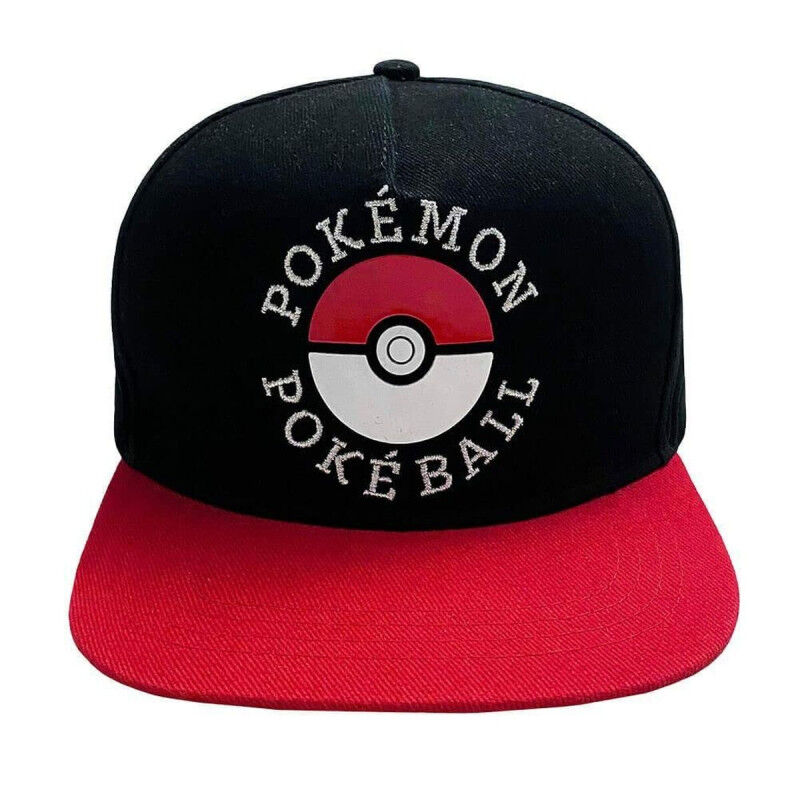 Casquette Unisex Pokémon Trainer Noir Rouge Taille unique 58 cm