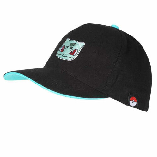 Gorra Unisex Pokémon Bulbasaur Badge Negro Talla única 58 cm