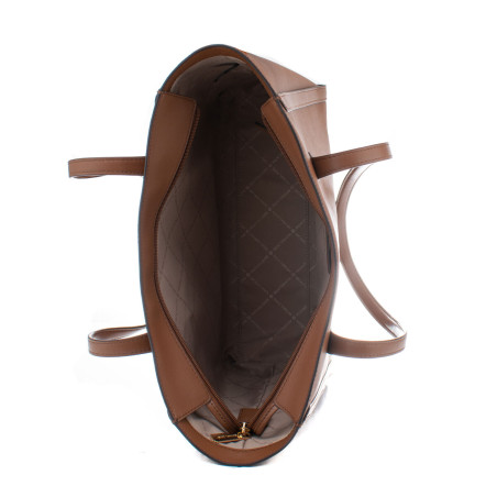 Borsa a Spalla Michael Kors Leida Marrone 34 x 29 x 12 cm