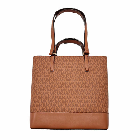 Borsa a Spalla Michael Kors Kelli Marrone 30 x 27 x 9 cm