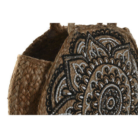 Borsa Donna DKD Home Decor Azzurro Nero Naturale 36 x 12 x 36 cm (2 Unità)