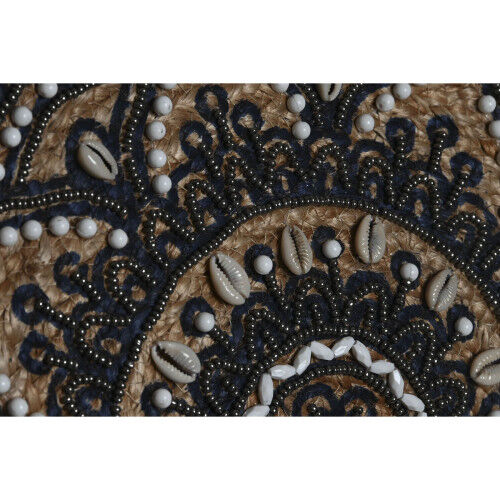 Borsa Donna DKD Home Decor Azzurro Nero Naturale 36 x 12 x 36 cm (2 Unità)