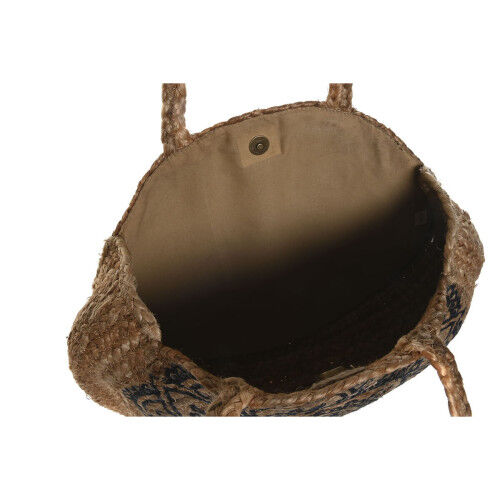 Borsa Donna DKD Home Decor Azzurro Nero Naturale 36 x 12 x 36 cm (2 Unità)