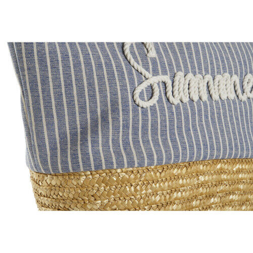 Women's Handbag Home ESPRIT Blue Beige Natural 52 x 16 x 33 cm (2 Units)