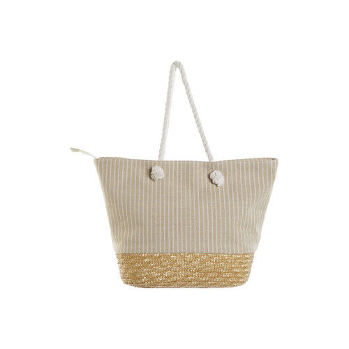 Bolso Mujer Home ESPRIT Azul Beige Natural 52 x 16 x 33 cm (2 Unidades)