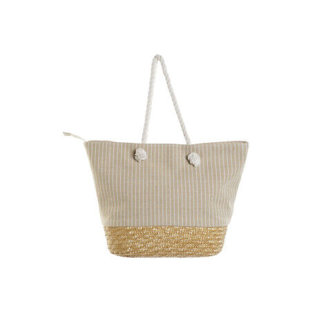 Borsa Donna Home ESPRIT Azzurro Beige Naturale 52 x 16 x 33 cm (2 Unità)