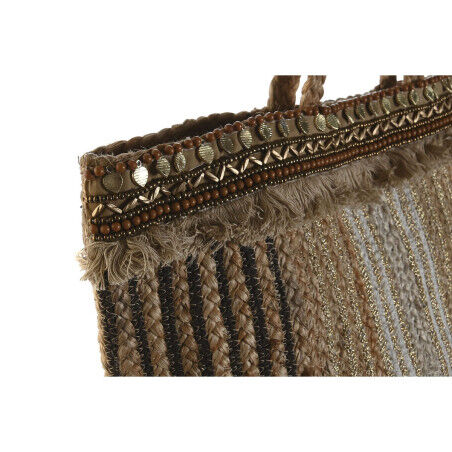 Sac-à-main Femme DKD Home Decor Marron Crème 50 x 23 x 33 cm (2 Unités)