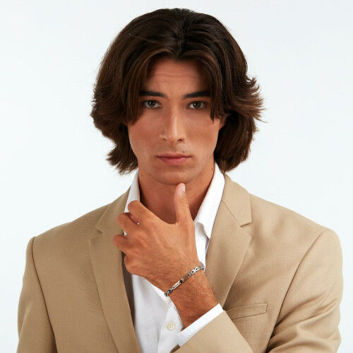 Pulsera Hombre Maserati Acero Inoxidable 21,5 cm Plateado