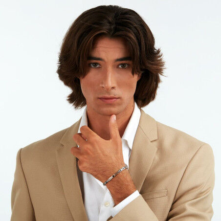 Bracciale Uomo Maserati Acciaio inossidabile 21,5 cm Argentato