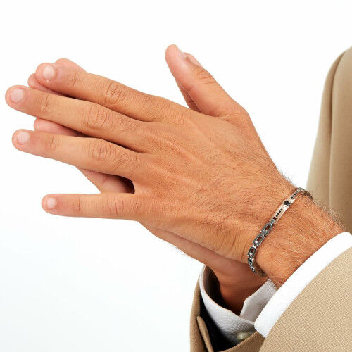 Bracelet Homme Maserati Acier inoxydable 21,5 cm Argenté