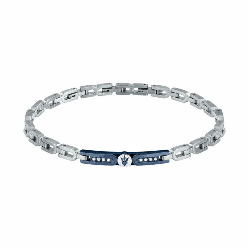 Bracelet Homme Maserati Acier inoxydable 21,5 cm Argenté