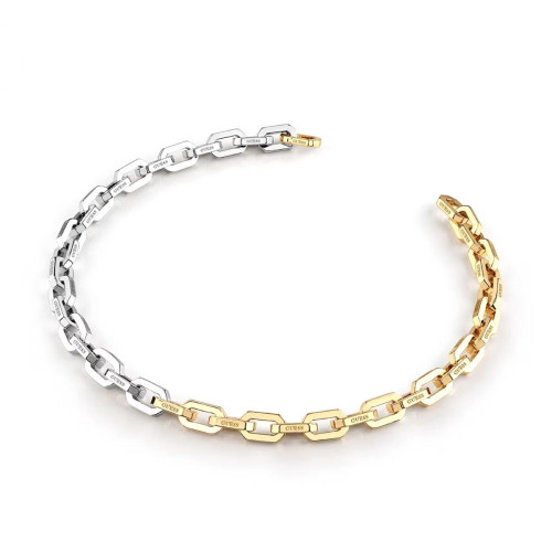 Ladies' Bracelet Guess JUBS03217JWRHYGT-U 45 cm Golden Silver