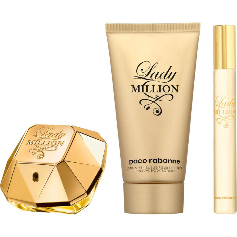 Set de Parfum Femme Paco Rabanne LADY MILLION EDP 3 Pièces