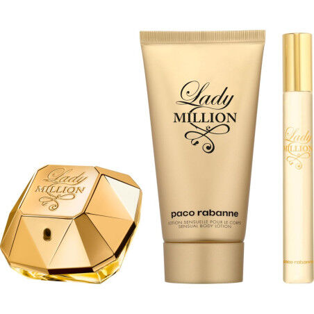 Parfumset voor Dames Paco Rabanne LADY MILLION EDP 3 Onderdelen