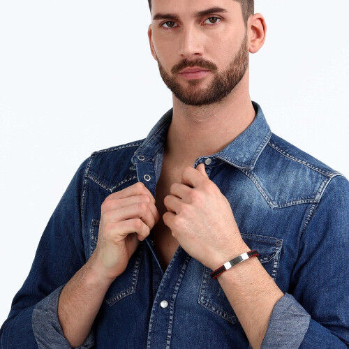 Bracciale Uomo Sector SZV111 Pelle 21 cm