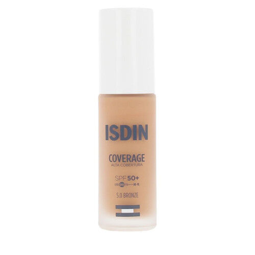 Fluid Makeup Basis Isdin COVERAGE Nº 5.0 Bronze Spf 50 30 g