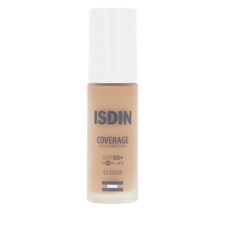Base de Maquillaje Fluida Isdin COVERAGE Nº 4.0 Golden Spf 50 30 g