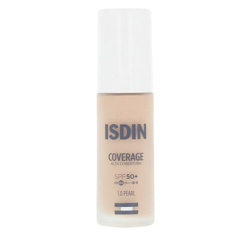 Fluid Makeup Basis Isdin COVERAGE Nº 1.0 Pearl Spf 50 30 g