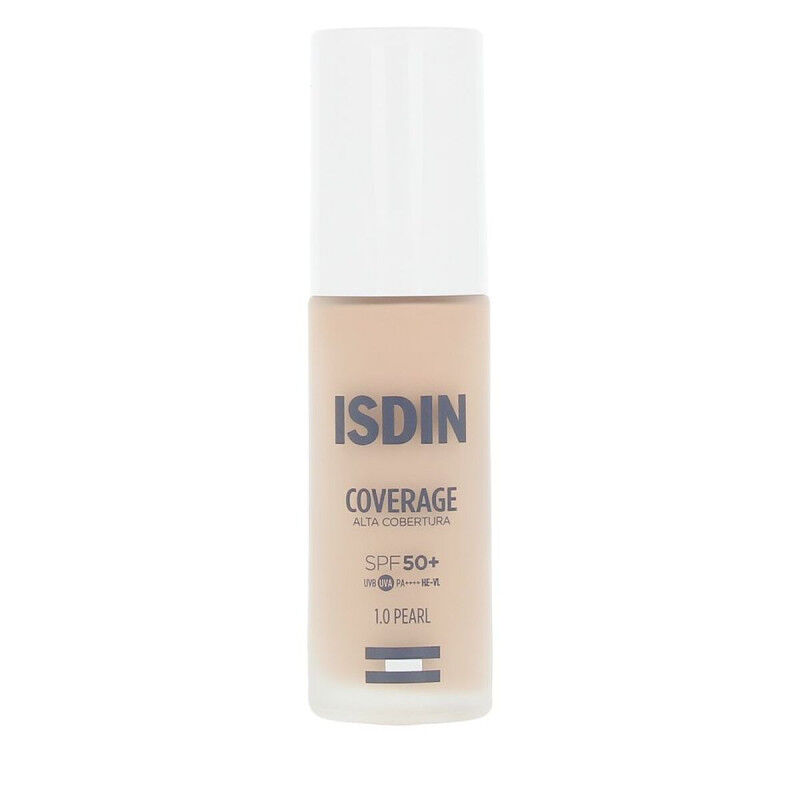 Base per Trucco Fluida Isdin COVERAGE Nº 1.0 Pearl Spf 50 30 g