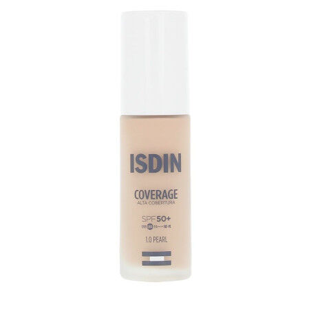 Base per Trucco Fluida Isdin COVERAGE Nº 1.0 Pearl Spf 50 30 g