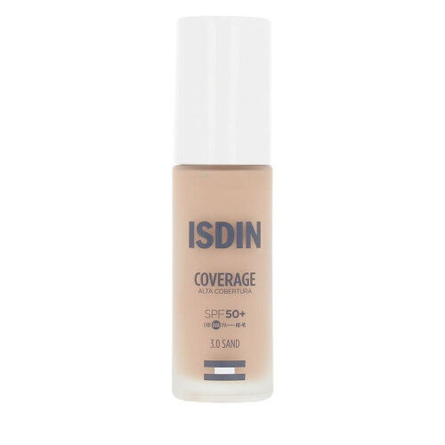 Base per Trucco Fluida Isdin COVERAGE Nº 3.0 Sand Spf 50 30 g