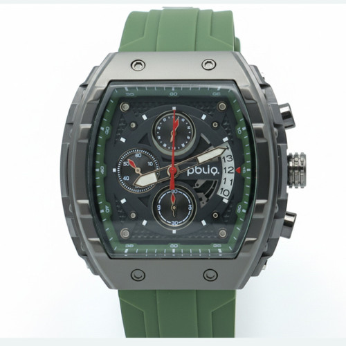 copia di PBLIQ Orologio da Uomo di Lusso Nero – Cronografo al Quarzo