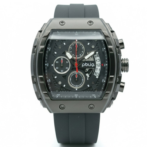PBLIQ Luxus Herrenuhr Schwarz – Quarz Chronograph Uhr